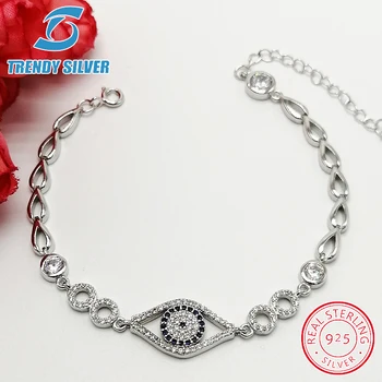 Argint 925, cu zirconiu cz braceles bratara pentru femei cadouri pentru femei femme de bijuterii, bijuterii de moda de lux deochi