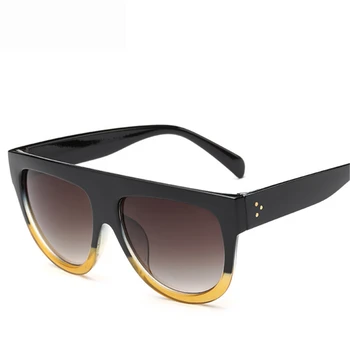 Flat Top Supradimensionat ochelari de Soare pentru Femei Retro Scut Forma Lux Design de Brand Mare Cadru Nit Nuante Bărbați Ochelari de Soare UV400 Ochelari
