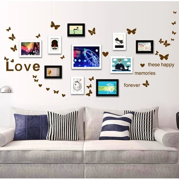 Fluture colorat PVC autocolante de perete decor acasă pentru decalcomanii de perete decor Camera de zi Dormitor Fluturi Dragoste autocolant