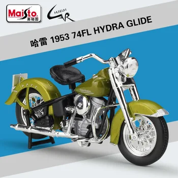 Maisto 1:18 Harley 1953 74FL HYDRA GLIDE Model de Simulare Auto Aliaj Motocicleta de Metal Mașină de Jucărie Jucărie pentru Copii Cadou de Colectie