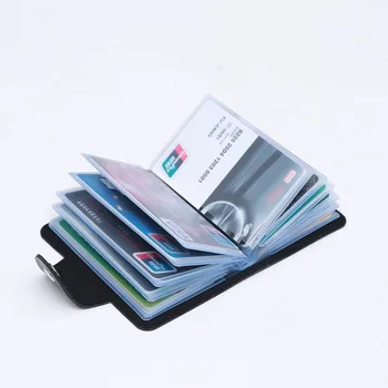Noua Piele PU Funcție de 24 de Biți Caz Carte de Titularul Cardului de Afaceri Bărbați Femei de Credit Pașaport Bag Cardul de IDENTITATE Carte de Portofel