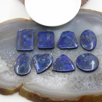 1buc Alegere Multiplă Stil Lapis Lazuli Felie Placa Pandantiv,Albastru Cuarț Sus Forate Cabochons Colier DTY Accesorii Bijuterii