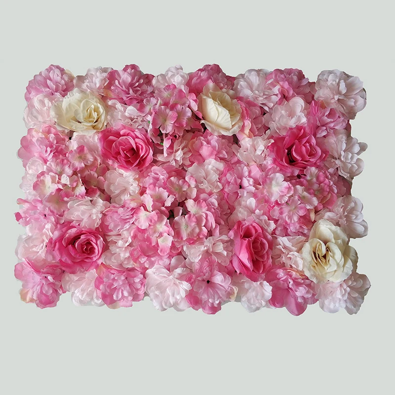 Flori artificiale Panouri de Perete 60cmx40cm Flori de Perete Mat Mătase Floare Trandafir Panouri pentru Fondul de Nunta de Decorare Perete Rose Red Imagine 1