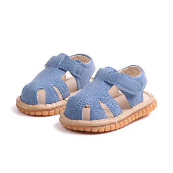 2021 Copil De Vara Pantofi De Moda De La Roma Stil Deget De La Picior Închis Fată Băiat Sandale Cu Talpă Moale Baieti Pantofi De Mers Pe Jos