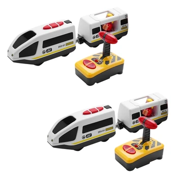 2X Control de la Distanță Tren Electric Compatibil Cu Lemn de Tren de Jucărie