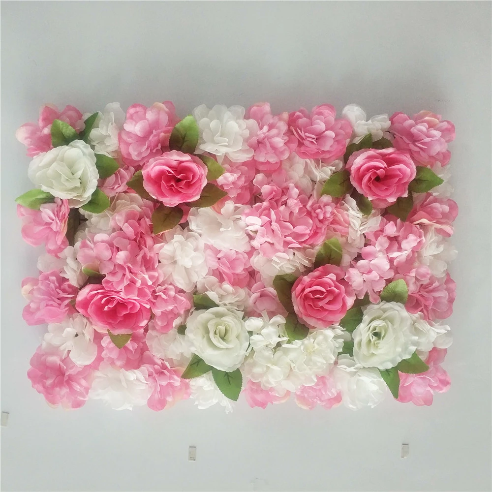 Flori artificiale Panouri de Perete 60cmx40cm Flori de Perete Mat Mătase Floare Trandafir Panouri pentru Fondul de Nunta de Decorare Perete Rose Red Imagine 3