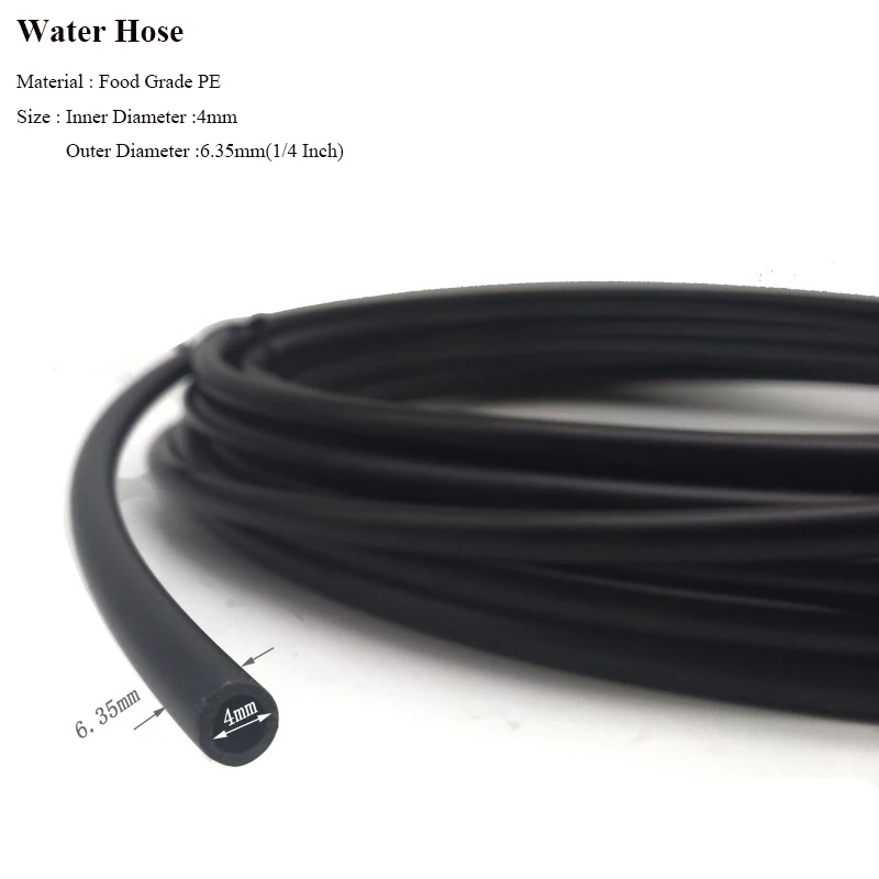 RO Apa 6,35 mm de Apă în Grădină Cablu de Sistem de Udare și de Irigare Cu Tub de Tăiere de 100 de Metri, Negru PE Alb Conducte Imagine 3
