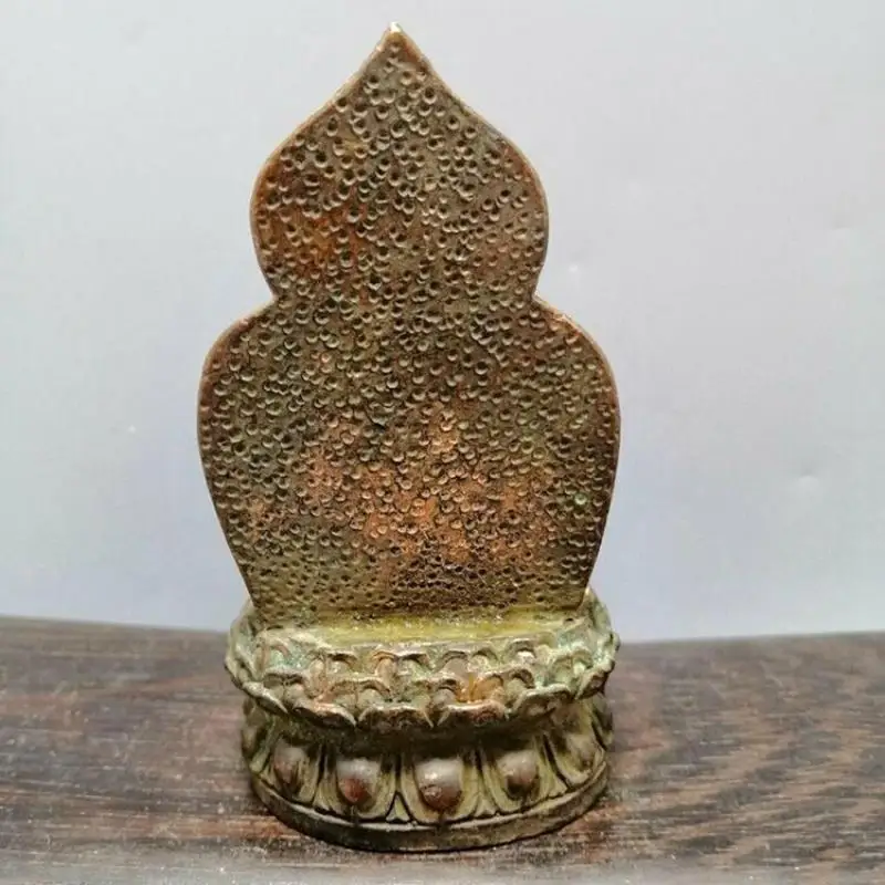 Vechii Chinezi Bronz, Cupru, Alamă Manual De Munca Maitreya Buddha Statuie Imagine 3