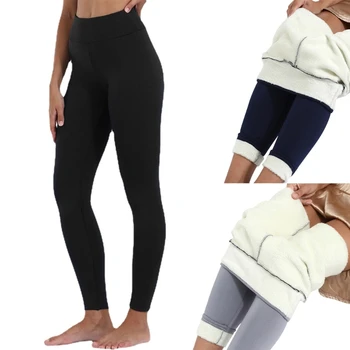 Curbat în Căutarea Pantaloni Înaltă Waisted Jambiere pentru Femei Fete Cald Iarna Pantaloni Burtica Control Yoga Drumeții Funcționare Colanti