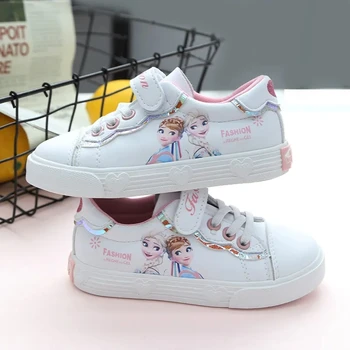 Disney Pentru Copii-Desene Animate Înghețe Printesa Elsa Fata Anti-Alunecare Moale Jos Pantofi Casual Pantofi Sport Student Pantofi De Funcționare