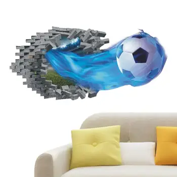 Fotbal Art Decor de Perete Inovatoare de Fotbal 3D Autocolante de Fotbal DIY Decal Pentru Dormitor, Camera de zi Camera de Studiu Decor de Birou