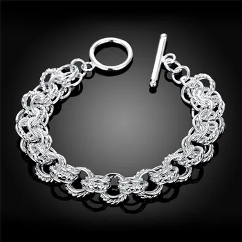 Hot nou design de culoare Argintie cerc SĂ brățară moda bijuterii personalitate cool street style calitate Top Factory Outlet H023