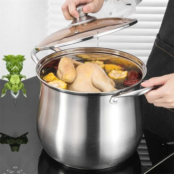 Special pentru capacitate mare de Carne oală Fierte supa de pui fierbinte oală oală de Gătit de uz Casnic inductie plita din oțel Inoxidabil, oala de supa