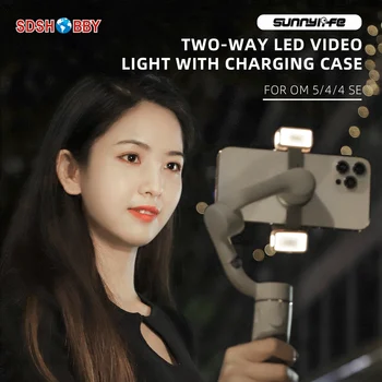 Sunnylife L375 Două-mod Video cu LED-uri de Lumină cu Încărcare Caz Tri-culoare Estompat Portabil Umple Lampa de Fotografie pentru OM 5/4/4 SE