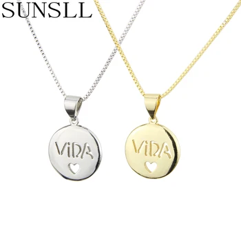 SUNSLL New sosire aur / argint de culoare colier de cupru roud pandantiv pentru femei partid de moda bijuterii simplu colier lanț cadouri