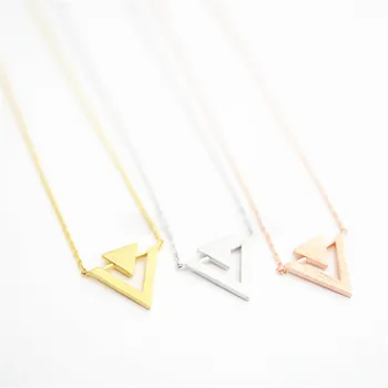 Trendy Triunghi introduce geometrice pandantiv coliere de Personalitate de suprapunere triunghi coliere pentru femei