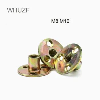 WHUZF Transport Gratuit 2/4PCSIron placa de Nuci Mobilier Placaj pe Piulița de Blocare Canapea Picior de Blocare Zincat cu Trei Găuri Piuliță M8 M10 2021 Vânzare