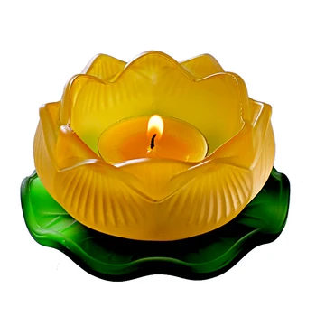 Închine Lui Buddha Față Lumânare Unt Lampa De Bază Budist Furnizează Lotus Glazura Colorate Sfeșnic Lampă Pilot Buddha Lampa